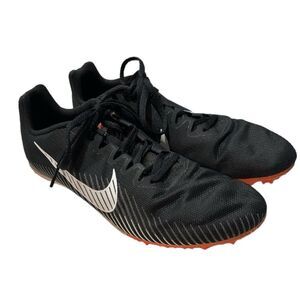 Nike Zoom Rival Black Orange Track & Field Running Shoes Outdoor Spikes 10.5